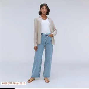 Everlane THE WAY-HIGH® SAILOR JEAN 28 Crop NWT COLOR SALT WATER